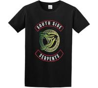 Southside Serpents Serpent King T-Shirt Men's Black Unisex Tee Manches Courtes(Small)