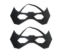 SOUTHSKY Lot de 2 masques noirs de super-héros pour Halloween, festival, carnaval, Batman Batgirl, fête