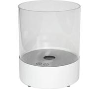 Southwark Cheminée de table ronde, blanc, design unique avec verre, bioéthanol, 1,15 kW