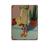 Southwestern Boho Décoration d'intérieur rétro Panneau en métal Chic Art rétro Peinture sur fer Bar Personnes Cave Café Famille Garage Poster Décoration murale 30 x 40 cm