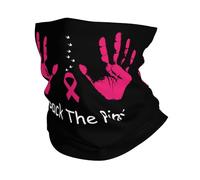 Soutien À La Sensibilisation Au Cancer du Sein « Back The Pink » Homme Femme Cache Cou Coupe-Vent Foulard Respirant Bandeau pour Hiver Sport Vélo Moto