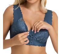 Soutien complet Bandeau sans couture léger, sans fil, grande taille, lingerie pour chaque saison 2 hors campagne, bleu, 4XL