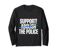 Soutien de la Police Thin Blue Line Manche Longue
