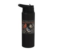 Soutien de la subsistance des visiteurs ailés dans la cour arrière Stainless Steel Insulated Water Bottle