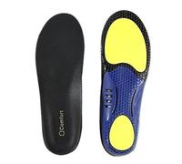 Soutien de la voûte plantaire Correction Semelle intérieure en cuir de vache Sport Haute élasticité Absorption des chocs Absorption de la sueur Déodorant Respirant Running Noir 37-38