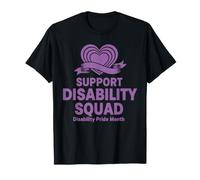 Soutien de Sensibilisation au Handicap Mois de la fierté de l'équipe des Personnes handicapées T-Shirt
