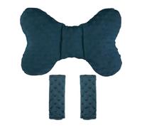Soutien de Tête Cou pour Bébé Nourrissons Oreiller Papillon Doublure en Coton avec Housse de Ceinture Soutien du Cou Enfant pour Voiture Poussette Voyage Protège-Tête pour Sièges Auto, Bleu Foncé
