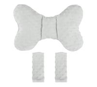 Soutien de Tête Cou pour Bébé Nourrissons Oreiller Papillon Doublure en Coton avec Housse de Ceinture Soutien du Cou Enfant pour Voiture Poussette Voyage Protège-Tête pour Sièges Auto, Gris