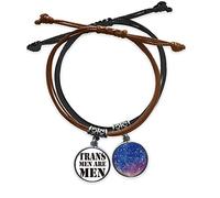 Soutien de transsexuels Homme des Trans - Bracelet Corde Main Chaîne Bracelet Cuir étoile