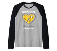 Soutien des tumeurs cérébrales - Ruban Gris Sensibilisation aux tumeurs cérébrales Manche Raglan
