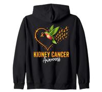 Soutien du Mois de Sensibilisation au Cancer du Rein en Forme de cœur Colibri Sweat à Capuche