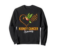 Soutien du Mois de Sensibilisation au Cancer du Rein en Forme de cœur Colibri Sweatshirt