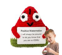 Soutien émotionnel Crochet Fruit, De Pastèque Crochet Positif Crochet | Cartes D'Inspiration Émotionnelle Équipé D'une Carte De Laine De Fruits Pour Adultes Défenseur Émotionnel