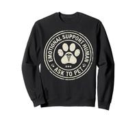 Soutien émotionnel Human Ask to Pet Funny Service Dog Handler Sweatshirt