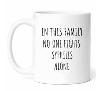 Soutien Familial En Cas De Syphilis Mug À Café Mignonne Tasses À Thé Drôle Tasse À Café Pour L'École Espresso Travail Cacao 330Ml