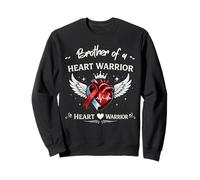 Soutien Familial pour la Sensibilisation au frère d'un Guerrier Cardiaque Sweatshirt