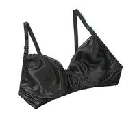 Soutien-Gorge 100% Soie De Mûrier, Soutien-Gorge Triangle Ultra-Fin D'été, Soutien-Gorge Sexy en Satin Double Face, Bras sans Fil Confortable Au Quotidien(03,42/95)