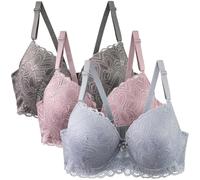 Soutien Gorge 105b Bqtq 5 Pieces Soutien Gorge Soutiens Classiques en Dentelle pour Femmes avec Armatures Lot De 3 De Sport avec Brassiere Dentelle Femme Purple 95d