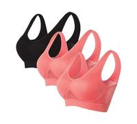 Soutien-Gorge 3Pcs Brassiere Sport Femme Sans Couture Confortable pour Quotidien Yoga Soutien Gorge Sans fil Rembourré Brassière Fitness Lingerie Confort Respirant VêTements Sport Femme Bra