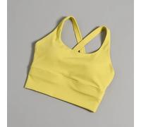 Soutien-Gorge À Bonnets Fixes Intégré Pour Femmes,Course À Pied,Fitness,Beau Dos,Corde À Sauter,Vêtements De Yoga,Gilet De Sport Professionnel,Linge.W1096-Huangse.L