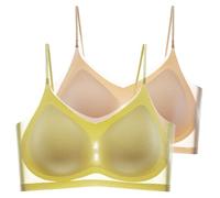 Soutien-gorge à couverture complète avec bonnets souples et minces pour l'été, grande taille, confort glacial, sans couture, confortable, respirant, C, 4XL