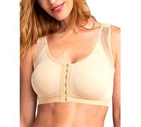 Soutien-Gorge à Fermeture Avant Post-Chirurgie, Augmentation Mammaire, Compression Post-Chirurgical, Sport à Fermeture Frontale, Nude, Taille L