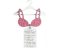 Soutien-Gorge à Motif Floral Multicolore, Un Bon ami est comme Un Bon Soutien-Gorge, Pendentif en Bois, Ornement de Noël d'amitié, Soutien-Gorge de Noël, Cadeau Amusant pour Adultes, Amie (E)