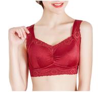 Soutien-Gorge À Poche sans Fil for Mastectomie Soutien-Gorge Post-Chirurgical Prothèse Mammaire for Femme Poche Sports Quotidien Tous Les Jours Bralette (Color : Red, Size : XXXL/XXX-Large)