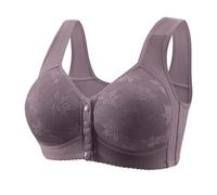 Soutien-gorge à une épaule pour femme - Sous-vêtements avant pour personnes âgées - Doux pour la peau et confortable, violet, 74