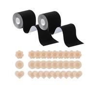 Soutien Gorge Adhesif à Bande de Seins Poitrine Invisible Auto-adhesive Boob Tape Soutien-Gorge sans Bretelles Push Up De avec 30 PCS Cache-TéTons Bricolage Breast Tape Lift Tape pour Bonnet A-E