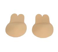 Soutien-gorge Adhésif Oreille de Lapin, Cache-tétons Push-up sans Bretelles pour Femme (Couleur de peau)