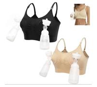 Soutien-Gorge Allaitement,2pcs Femme Tire Laits Bustier Mains Libres Soutien-Gorge Maternité Doux Bras Coton Confort Brassière XL