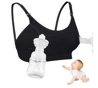 Soutien gorge allaitement, Confortable sans fils Soutien gorge tire lait main libre, Ajustable Sans couture Brassiere allaitement avec boucle d'extension pour enceintes qui allaitent dorment, L
