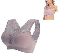 Soutien-Gorge Anti-Affaissement Nula Bras, Soutien-Gorge De Sport Respirant En Dentelle Grande Taille, Sans Armatures, Anti-Affaissement (L)
