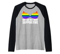 Soutien-Gorge Arc-en-Ciel LGBT Pas Gay mais TRÈS Soutien Manche Raglan