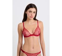 Soutien-gorge armarturé détails brodés - Divine - 90B - Red - Femme - Etam