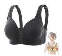 Soutien-Gorge Auto-Chauffant COLORIVER, Soutien-Gorge Coloriver Detox & Shape Power Lift, Soutien-Gorge De Levage Ionique Et De Détoxification Lymphatique (Noir,44/100)
