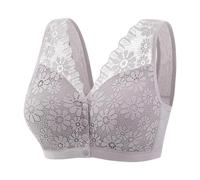 Soutien Gorge Avant Fermeture Latérale Bordure Dentelle Sans Armature Mouvement Sans Couture Effet Push Up Ajustement Yoga Sommeil Grande Taille Nouveau Design Avant Pression Maternité Senior Fin Sans