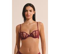 Soutien-gorge balconnet en dentelle - Seduite - 90E - Grenat - Femme - Etam