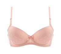 Soutien-gorge balconnet sexy en dentelle avec bonnets 1/2 et armatures réglables avec coussinets amovibles (couleur : rose, taille : 80B)