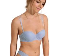 Soutien-gorge bandeau balconnet prÃ©formÃ© femme Lisca Nikki Bleu 90B