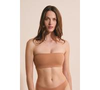 Soutien-gorge bandeau en microfibre - Pure Soft - XL - Cannelle - Femme - Etam