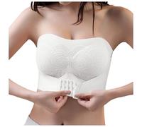 Soutien-Gorge Bandeau Femme sans Bretelles, Anti-dérapant Silicone, Brassière Tube Élastique sans Rembourrage