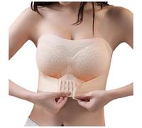 Soutien-Gorge Bandeau Femme sans Bretelles, Anti-dérapant Silicone, Brassière Tube Élastique sans Rembourrage