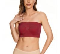 Soutien Gorge Bandeau Push Up Brassiere Femme Extension Maintien Fort Sans Bretelles Bretelle Amovible Complexe Brassière Poitrine Tombante Transparentes Rallonge 3 Crochets Minimiseur Avec Armature M