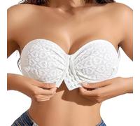 Soutien Gorge Bandeau Push Up sans Bretelles Grande Taille avec Armature pour Robe De Mariée Soutien-Gorge À Larges Armatures Ni Rembourrage Dos Nu Femme