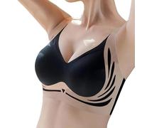 Soutien Gorge Blanc, Push Up sans Couture Anti-Affaissement, sans Armature, Poitrine Respirante, Soutien-Gorge Modelant À Larges Bretelles