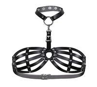 Soutien-gorge Body Cage Encolure Femme Sous-vêtements Gothique Noir Bondage Sexy Costume Sexy, Noir , taille unique