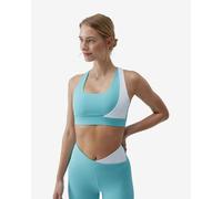 Soutien-gorge Born Living Yoga Cleo bleu turquoise blanc - XS