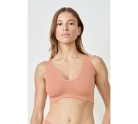 Soutien-gorge brassière côtelée - Louisa - XS - Abricot - Femme - Etam